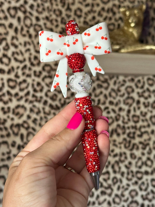 Cherry Bow Boujie Pen