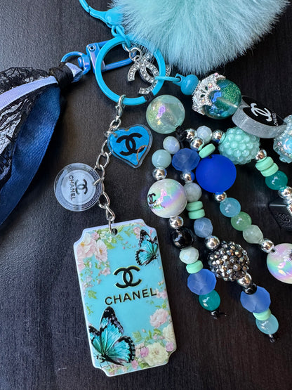 Blue CC Deaigner Inspired Chunk Chain