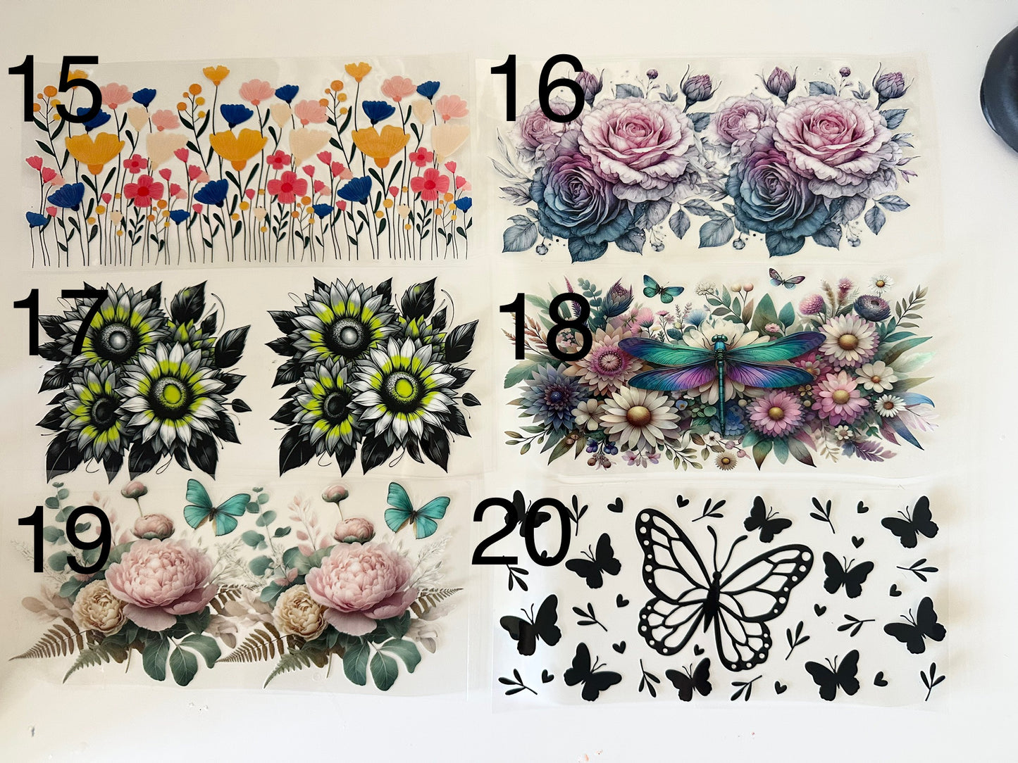 Butterfly and flower wraps