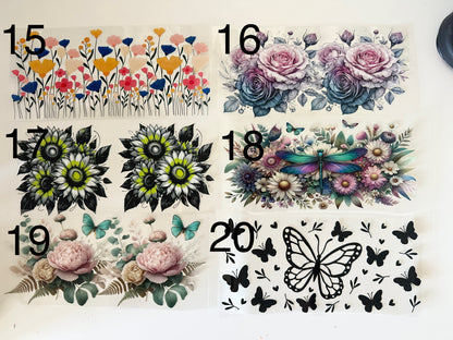 Butterfly and flower wraps