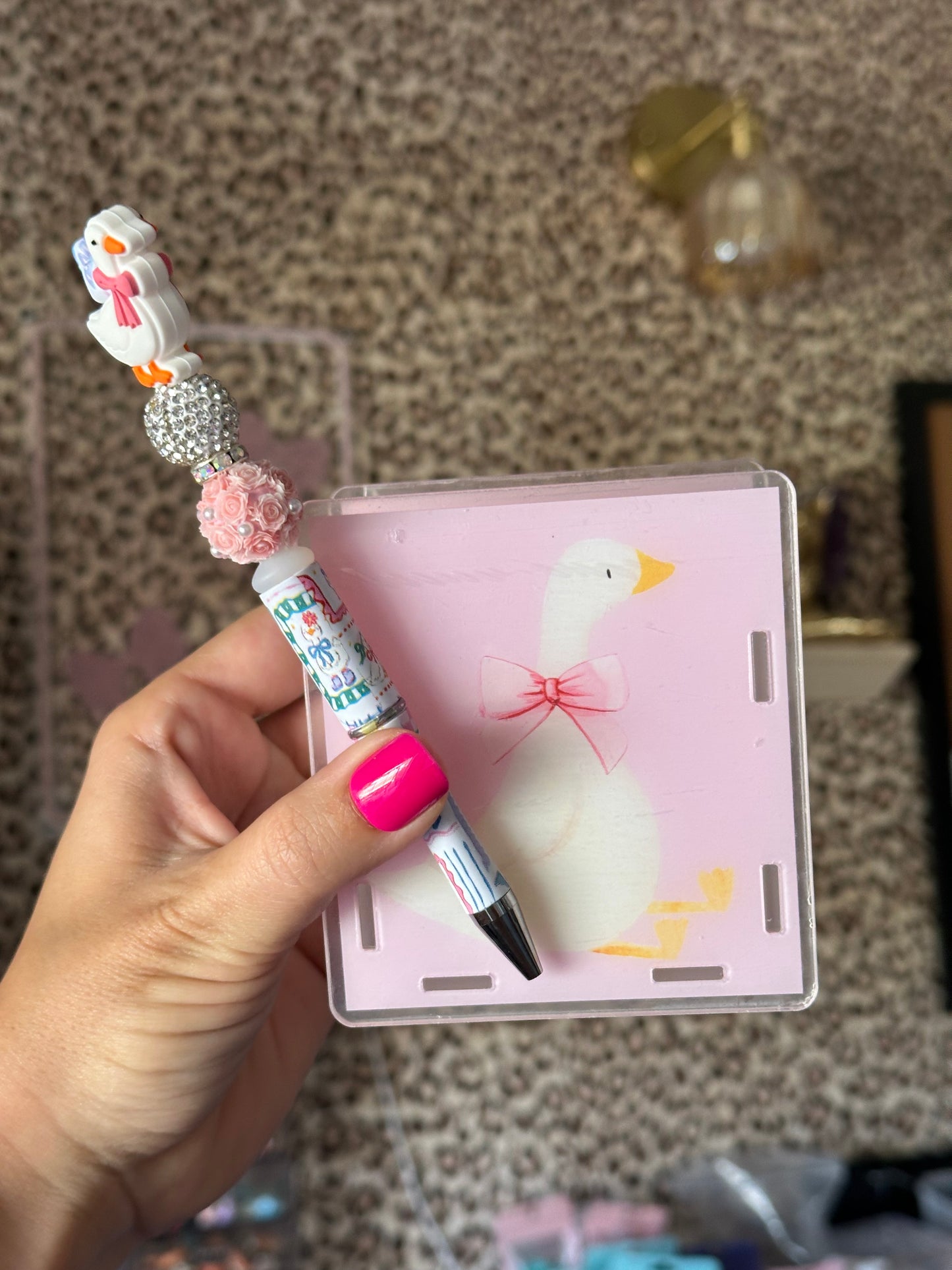 Goose pen & pen box set