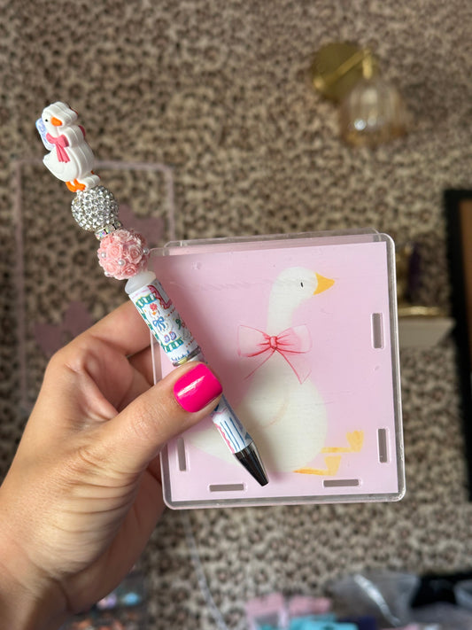Goose pen & pen box set