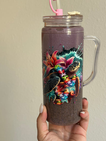 Beachy 20oz Acrylic snowglobe with matching freshie