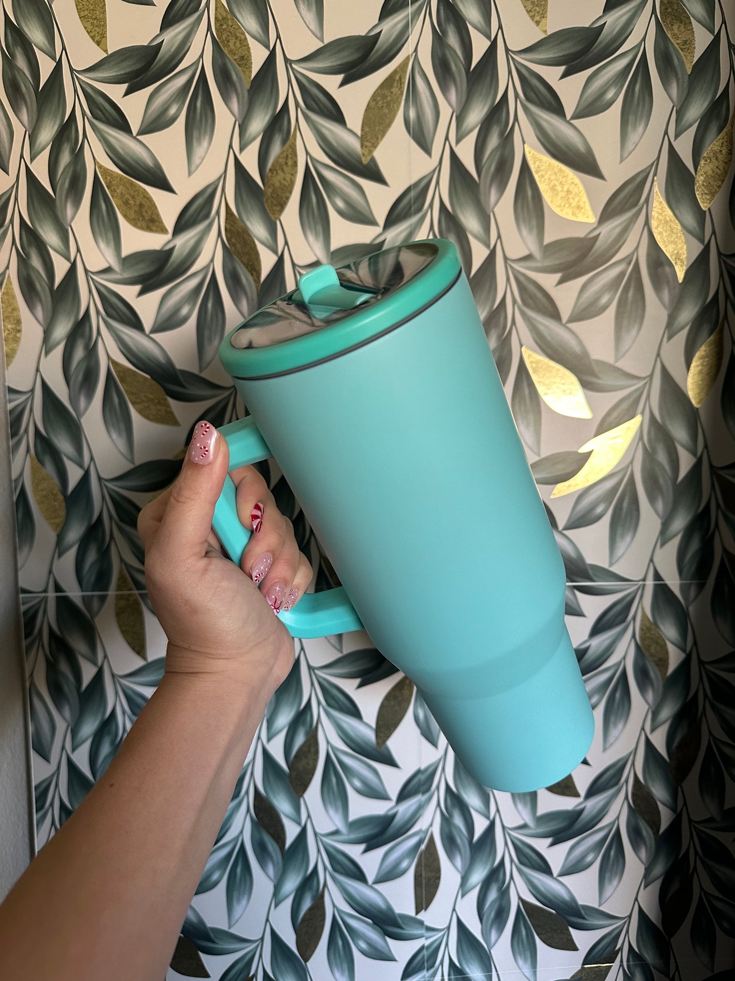 40oz Custom Stainless Steel no spill top.