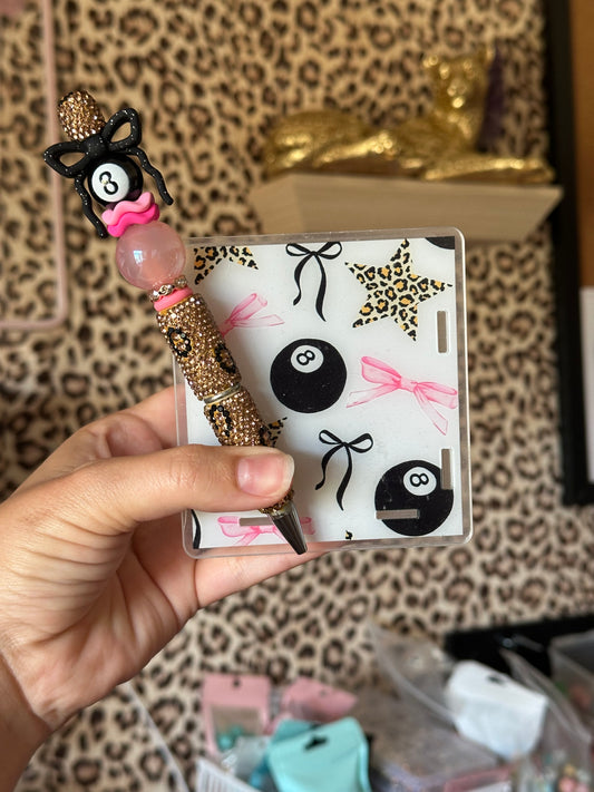 8 Ball Bow pen & pen box set