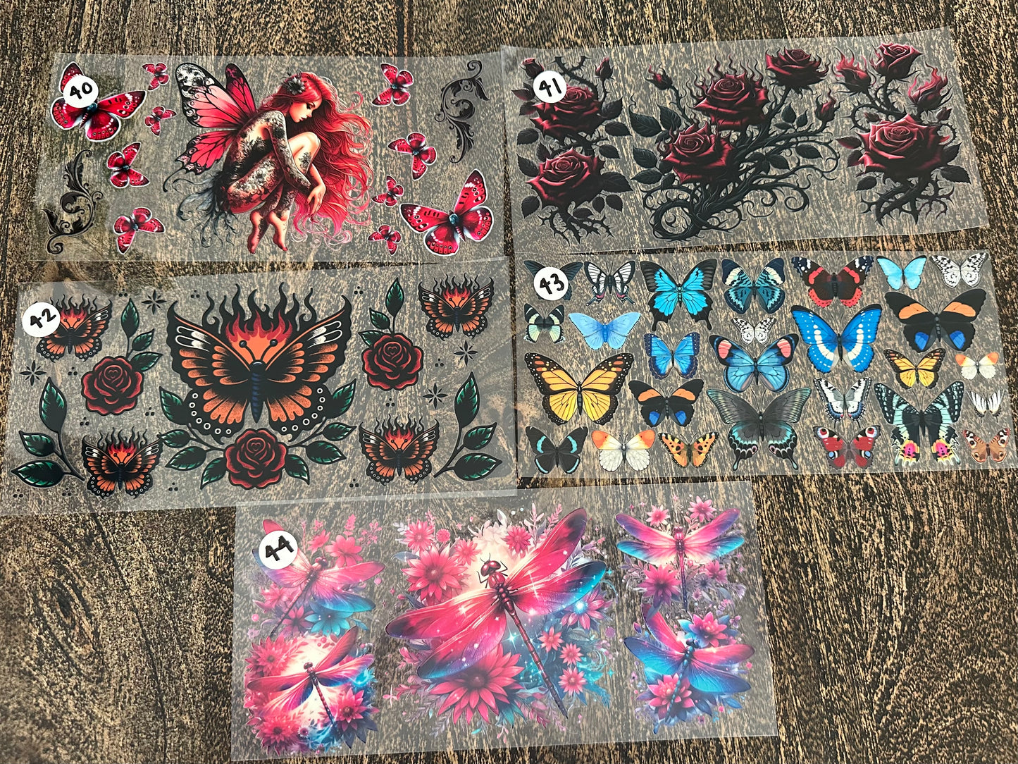 Butterfly and flower wraps