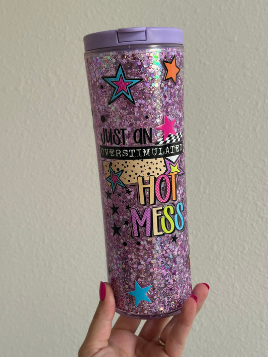 Overstimulated 20oz Acrylic Tumbler with Freshie