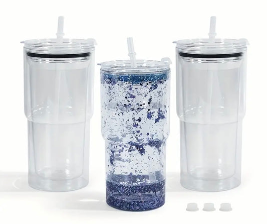 18oz Custom Acrylic Snowglobe Cup