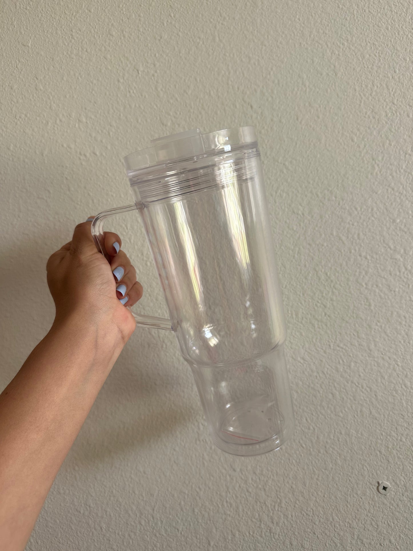 40oz Acrylic Snow Globe Tumbler Blank