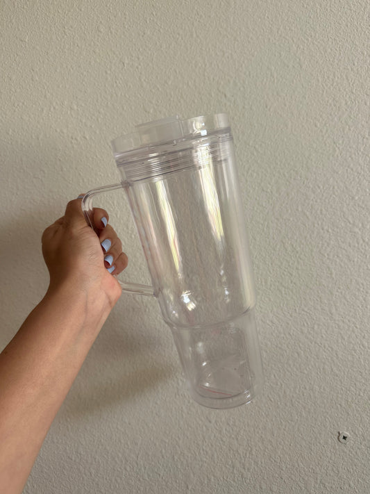 40oz Acrylic Snow Globe Tumbler Blank