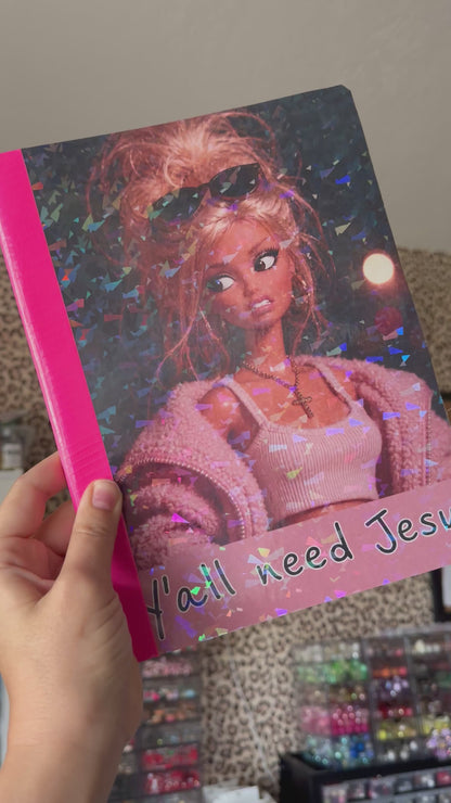 Crashout Barb Blonde Jesus Composition Notebook